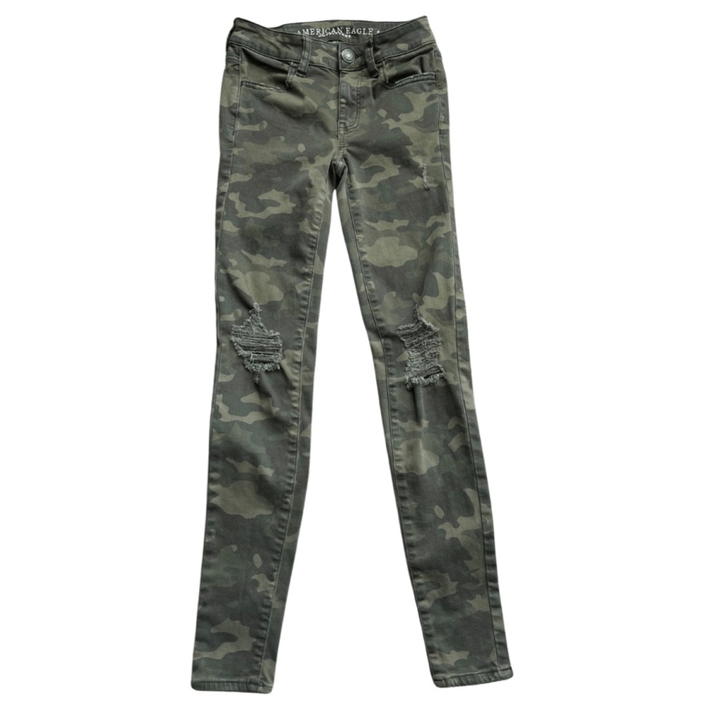 American Eagle Super Stretch X Camo Jeggings size 00 Regular